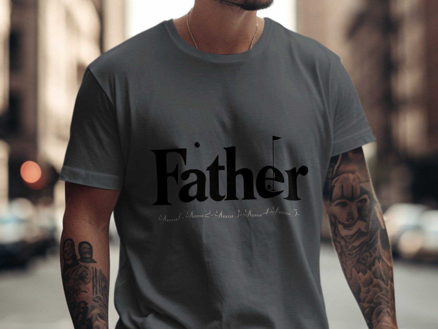 Modern Graphic Father Design Casual T-Shirt Product