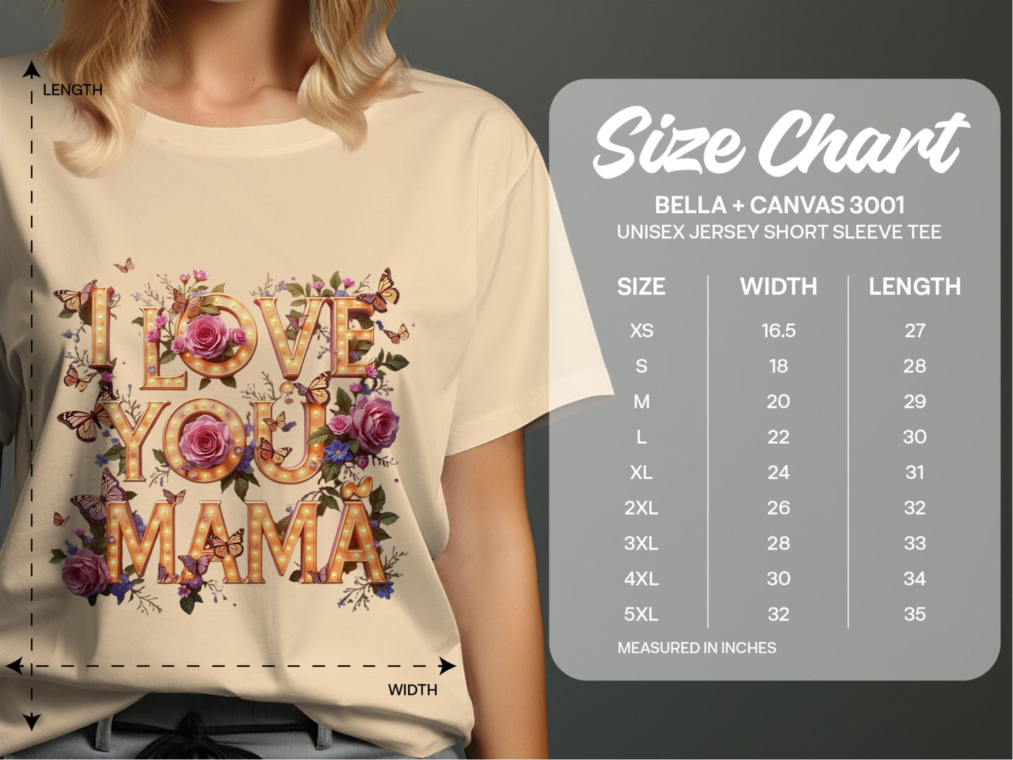 I Love You Mama Floral Print Unisex Jersey Short Sleeve product