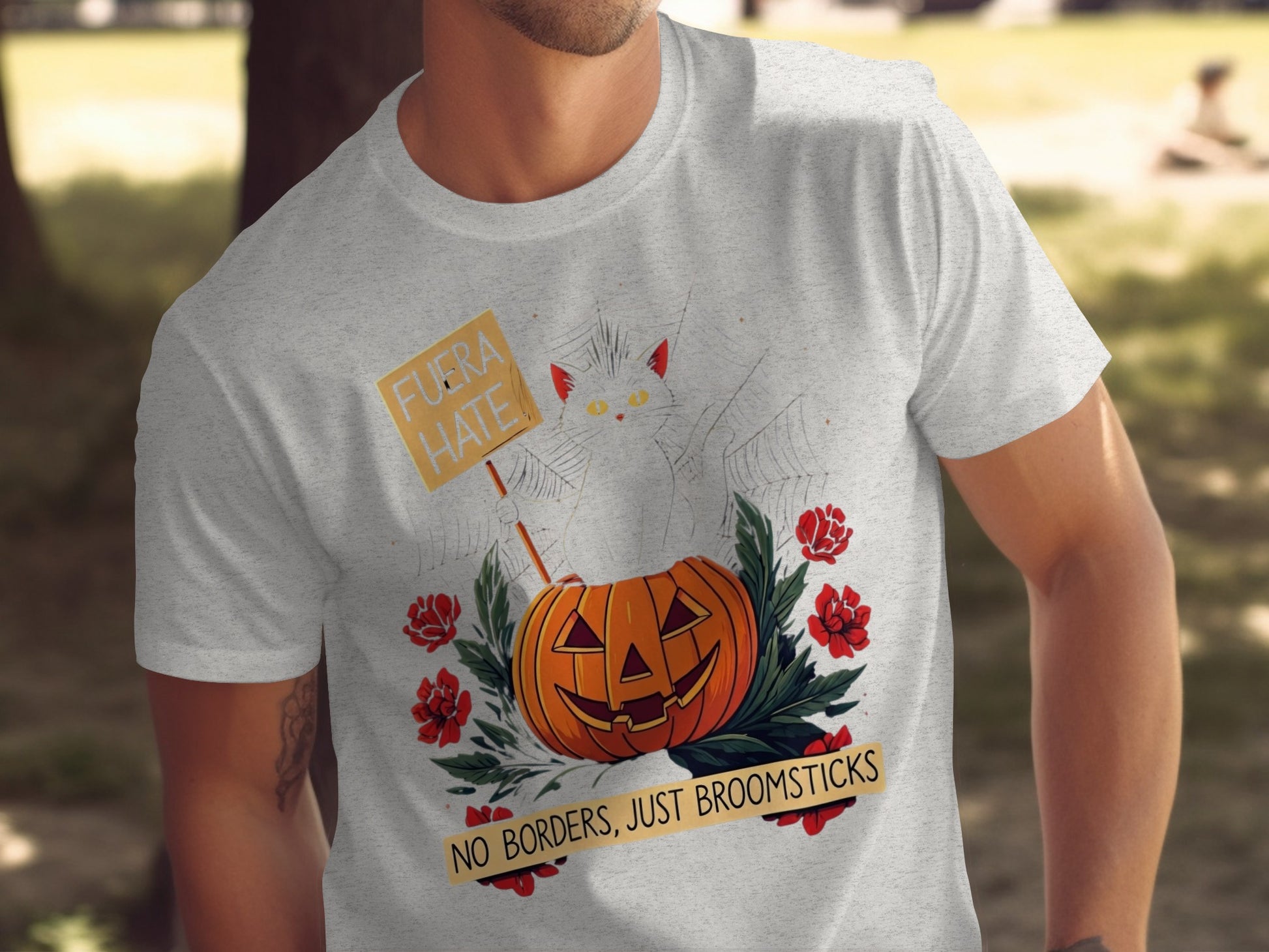 No Borders Just Broomsticks Halloween T-shirt product