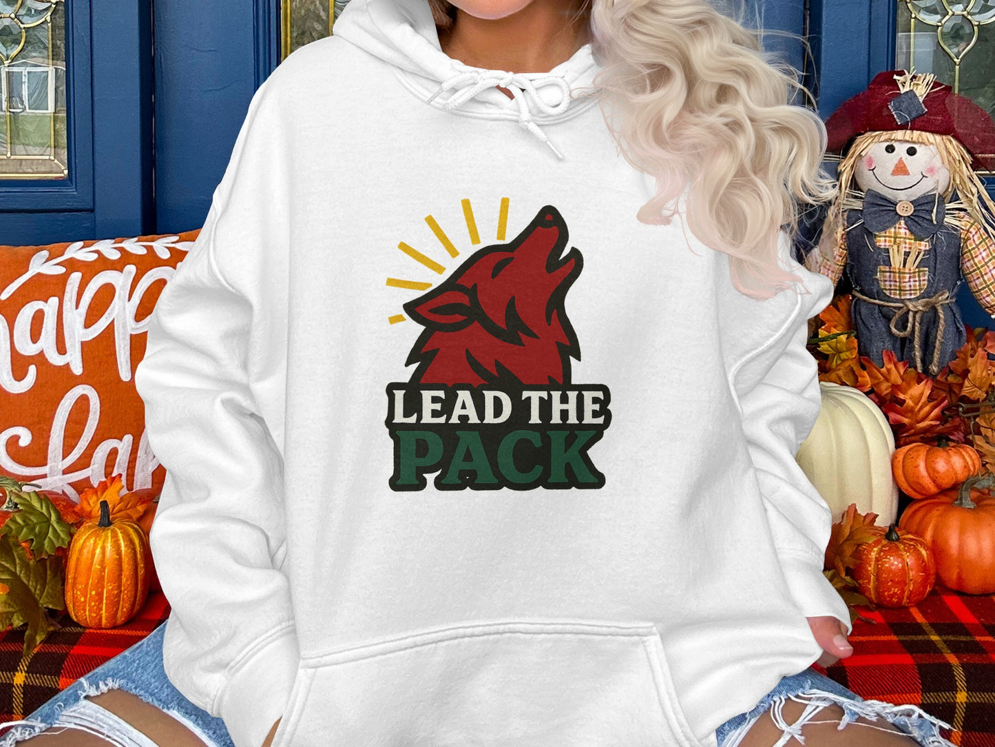 Lead The Pack Wolf Howling Graphic Hoodie product