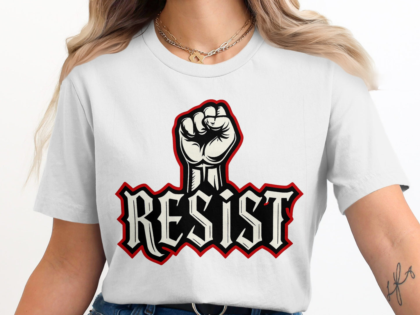 Resist Graphic Design Short Sleeve T-Shirt product