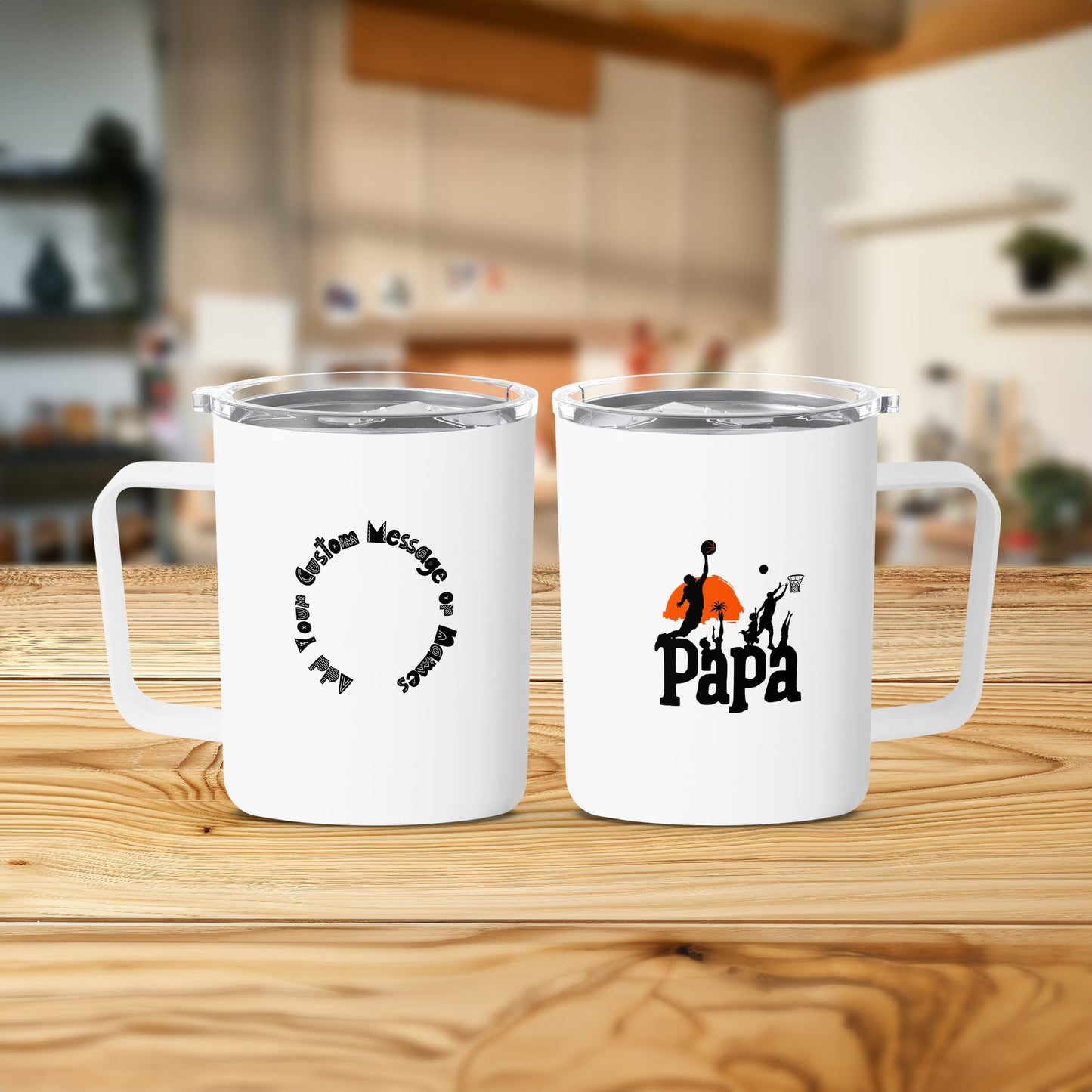 Personalized Custom Message and Papa Design Mug product