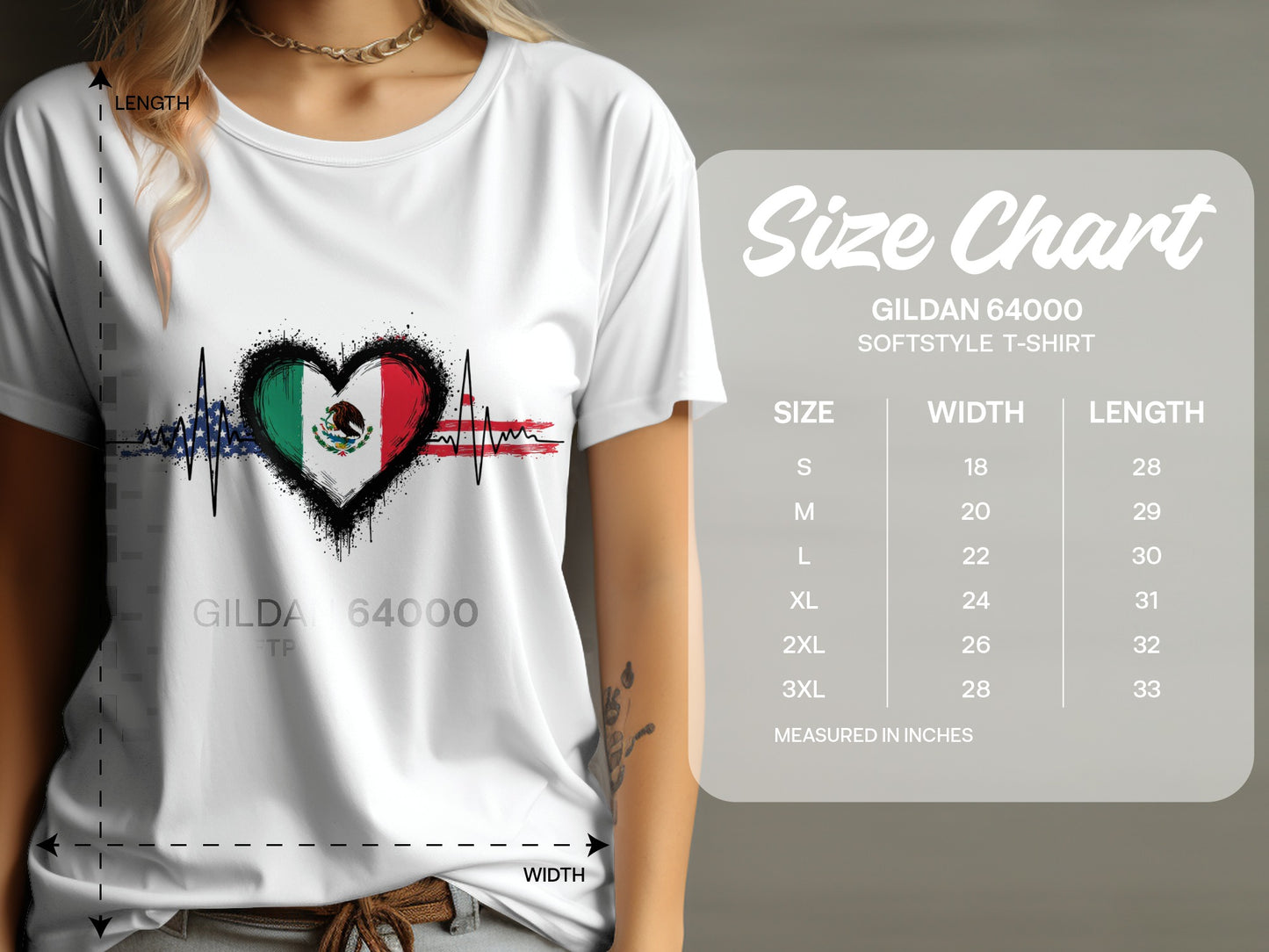 Mexican Flag Heartbeat Women's T-Shirt product type