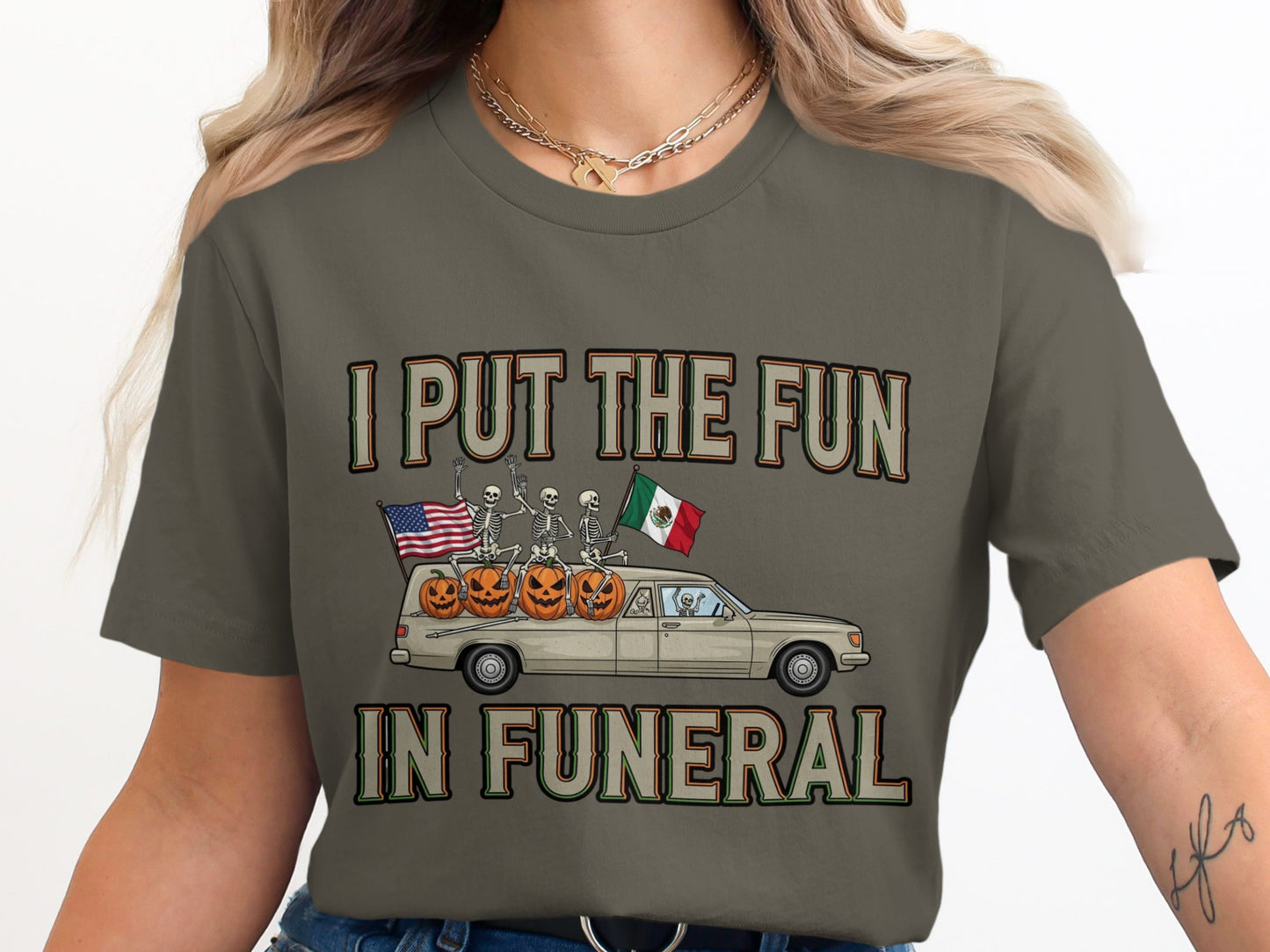I Put The Fun In Funeral Graphic Tee product type