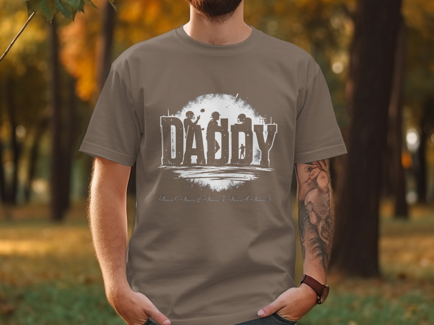 Daddy T-Shirt with Moon and Man Graphic product type