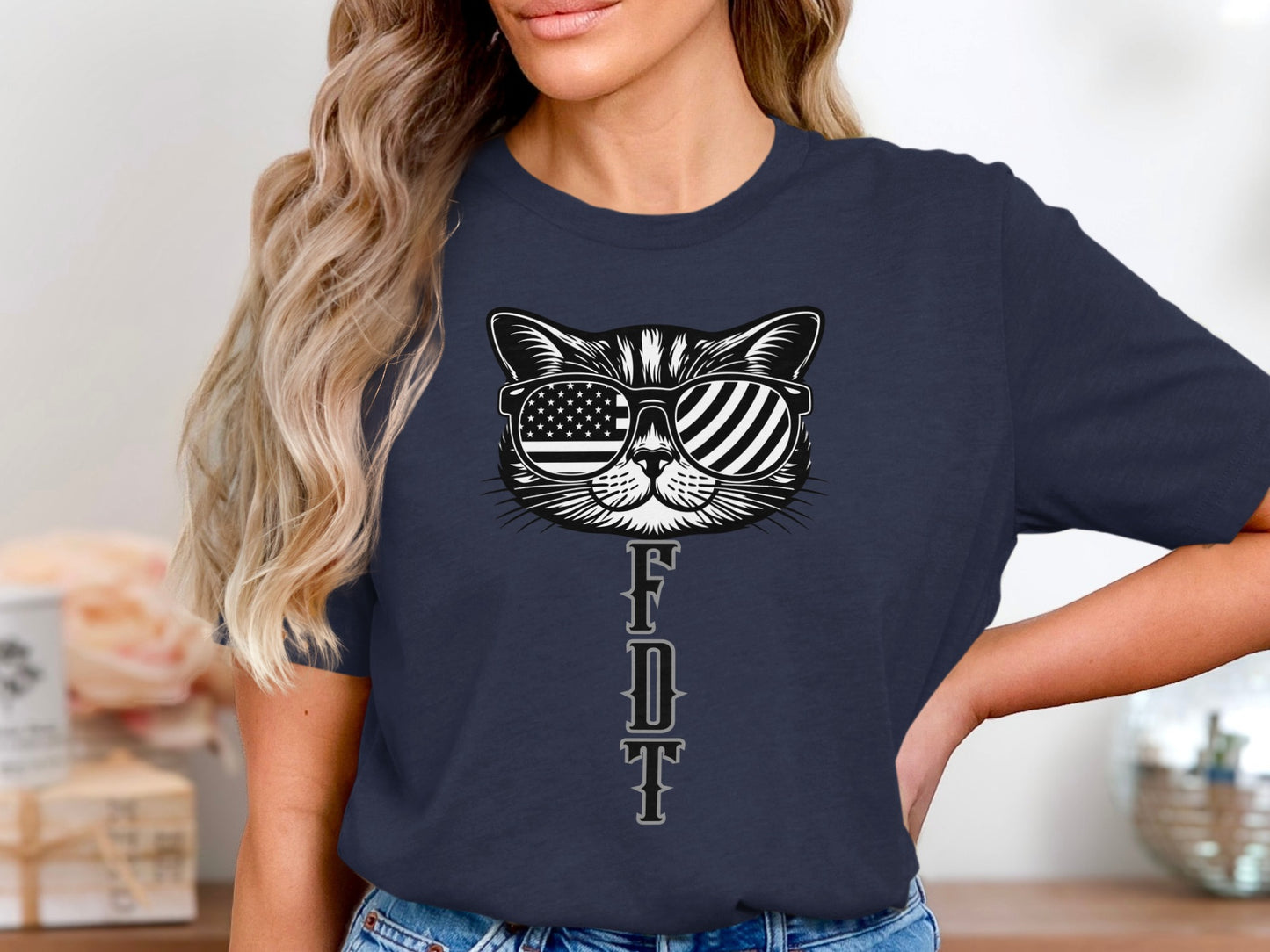 Cool Cat Wearing Sunglasses Graphic Tee Shirt product