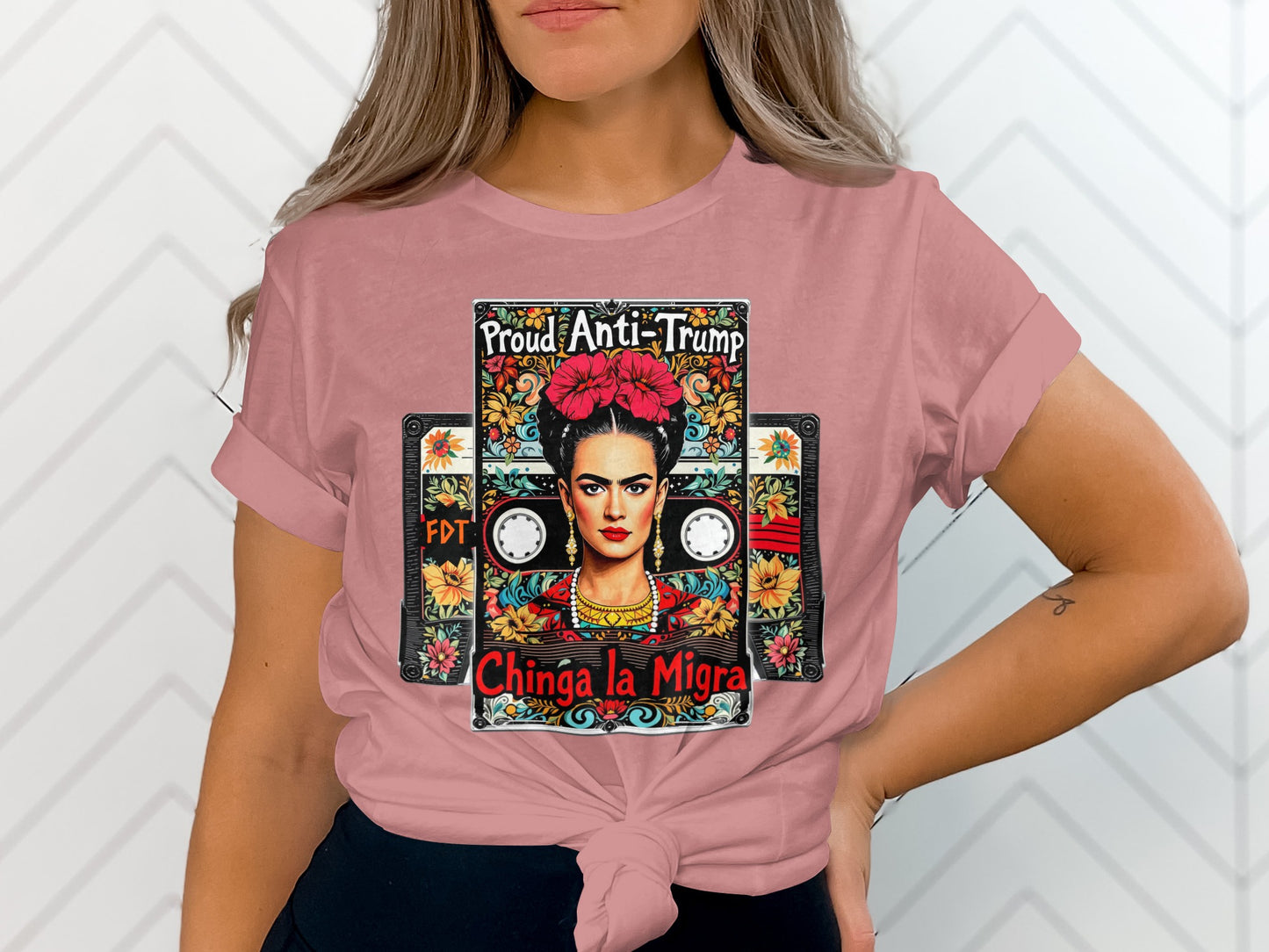 Proud Anti-Trump Chinga la Migra Graphic Tee product