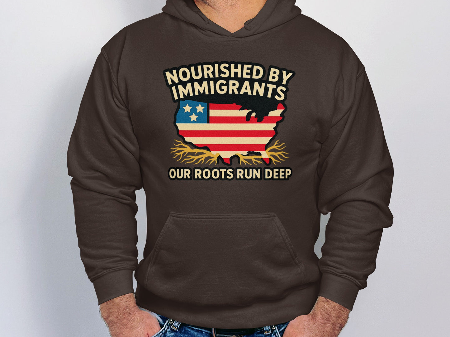 Nourished By Immigrants Our Roots Run Deep Hoodie product