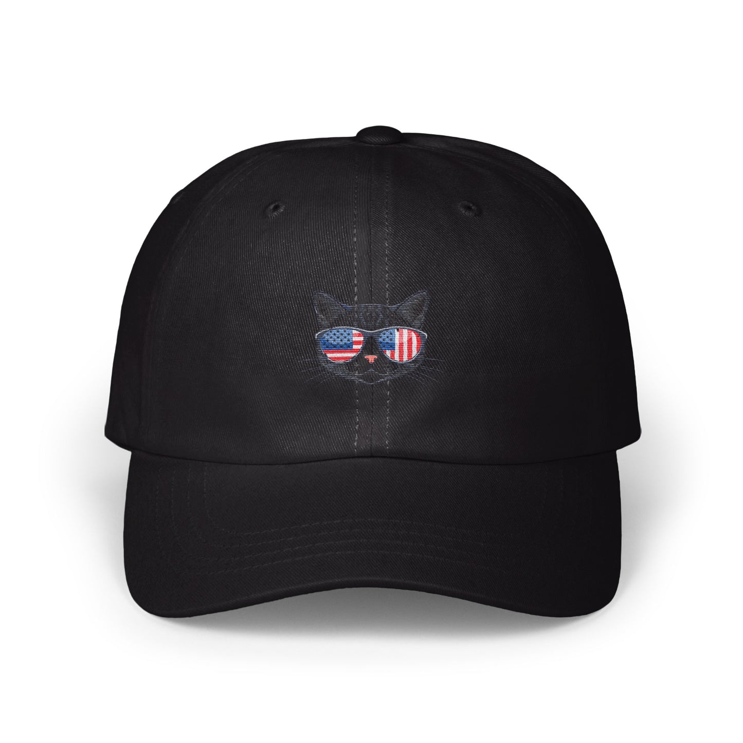 Patriotic Cat with USA Flag Sunglasses Hat product type