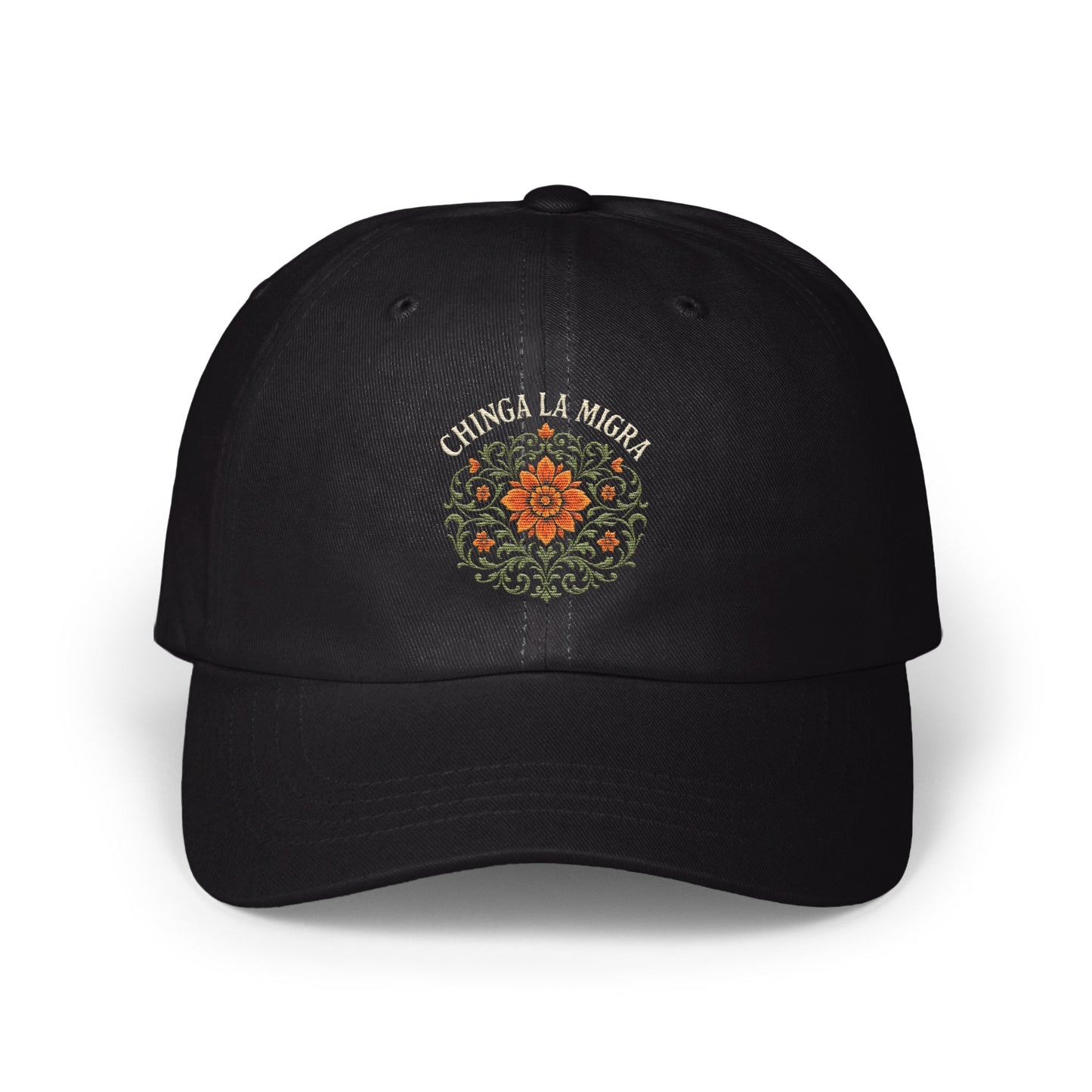 Chinga La Migra Floral Embroidered Baseball Cap product