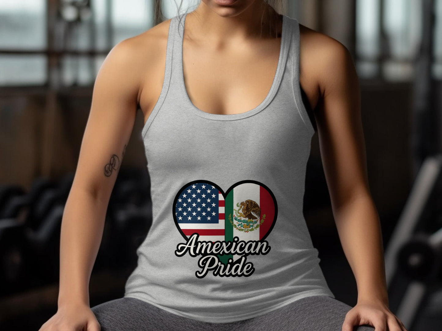American Pride Heart Tank Top Gym Wear Apparel product type
