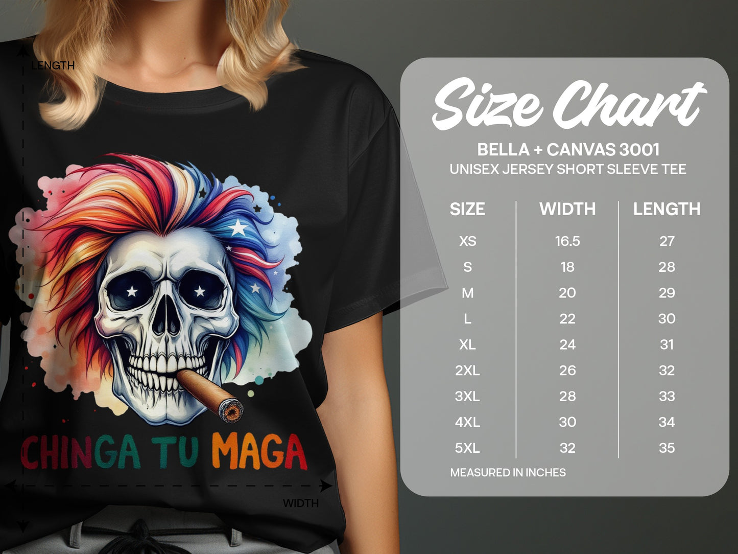 Chinga Tu Maga Skull Art Unisex Short Sleeve Tee product