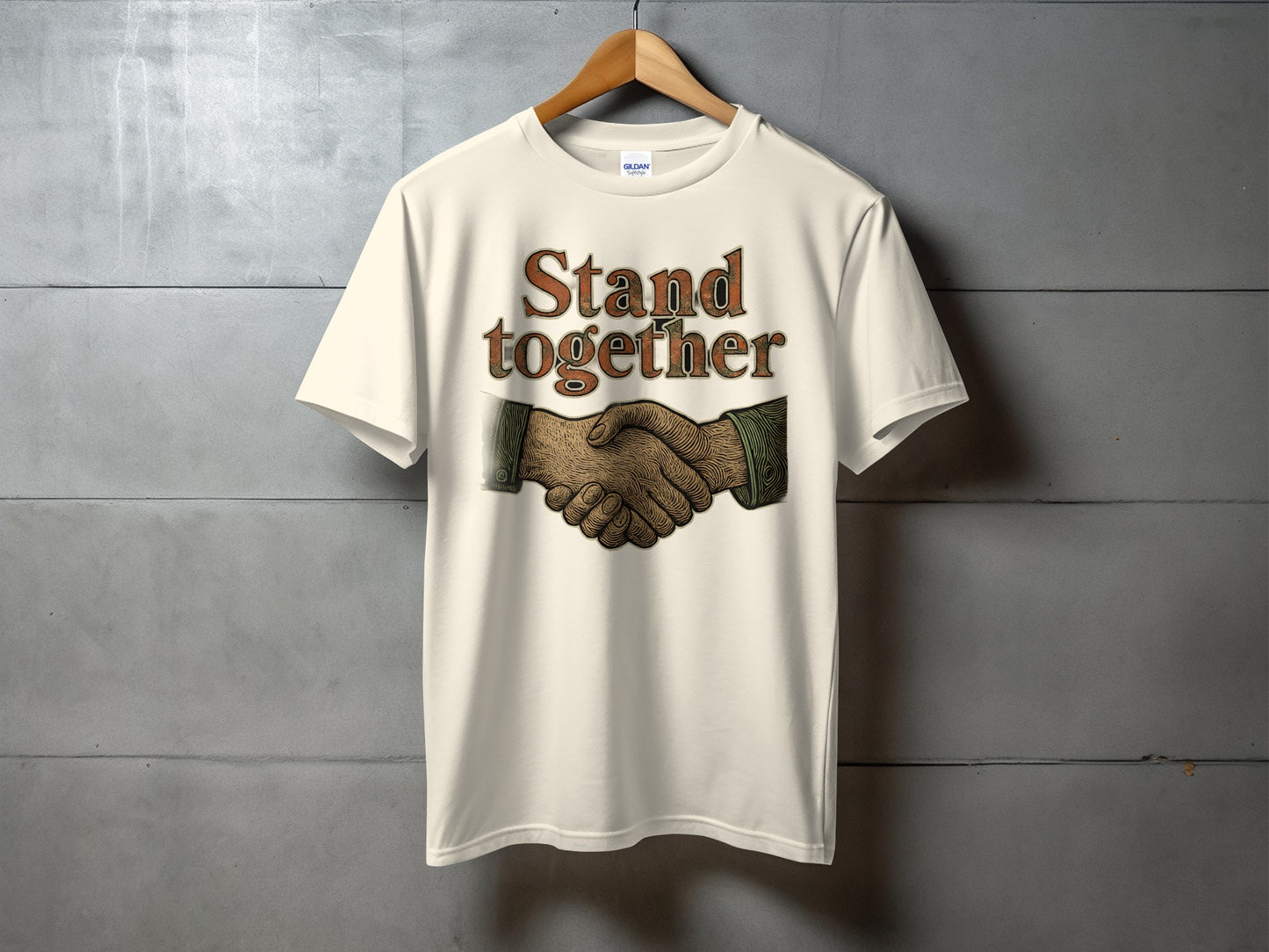 Stand Together Handshake White T-Shirt product