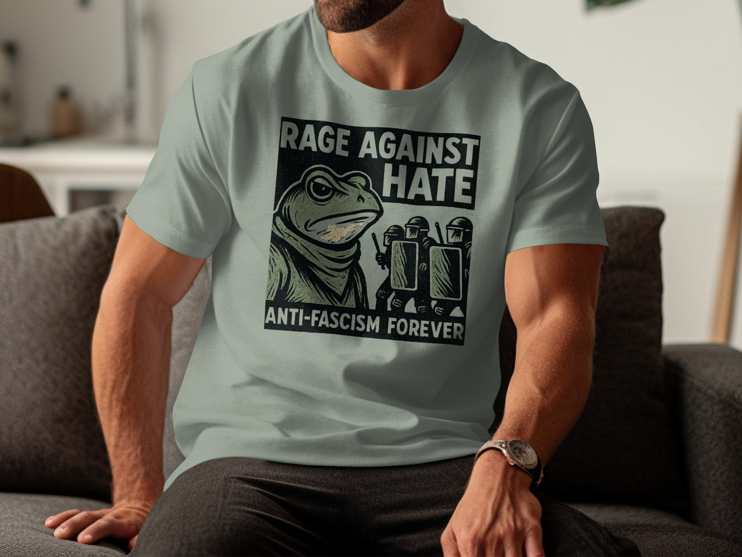 Rage Against Hate Anti Racism Graphic T-Shirt