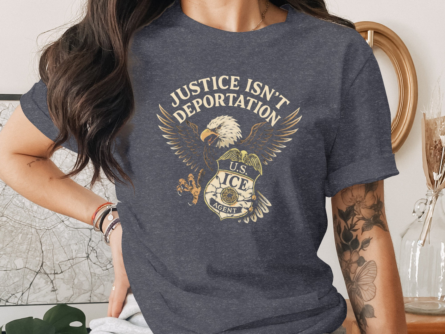 Justice Isn't Deportation Graphic T-shirt product type