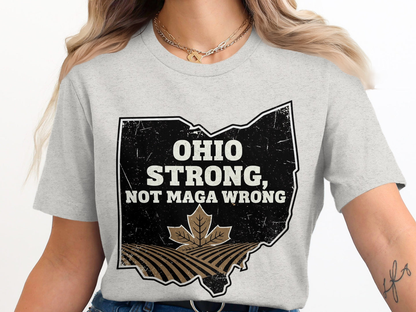 Ohio Strong Not MAGA Wrong Graphic Tee product