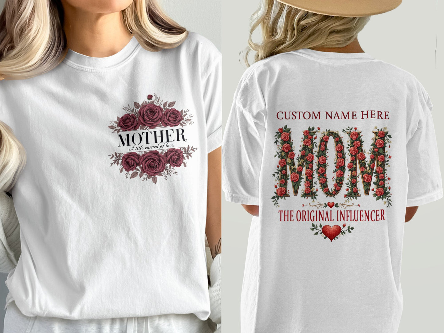 Mother and Mom Floral Themed Graphic T-Shirt product