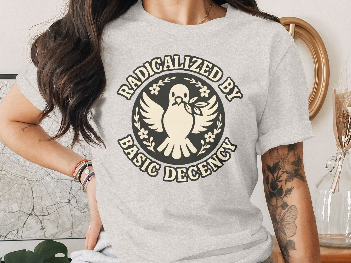 Radicalized By Basic Decency Graphic Tee product