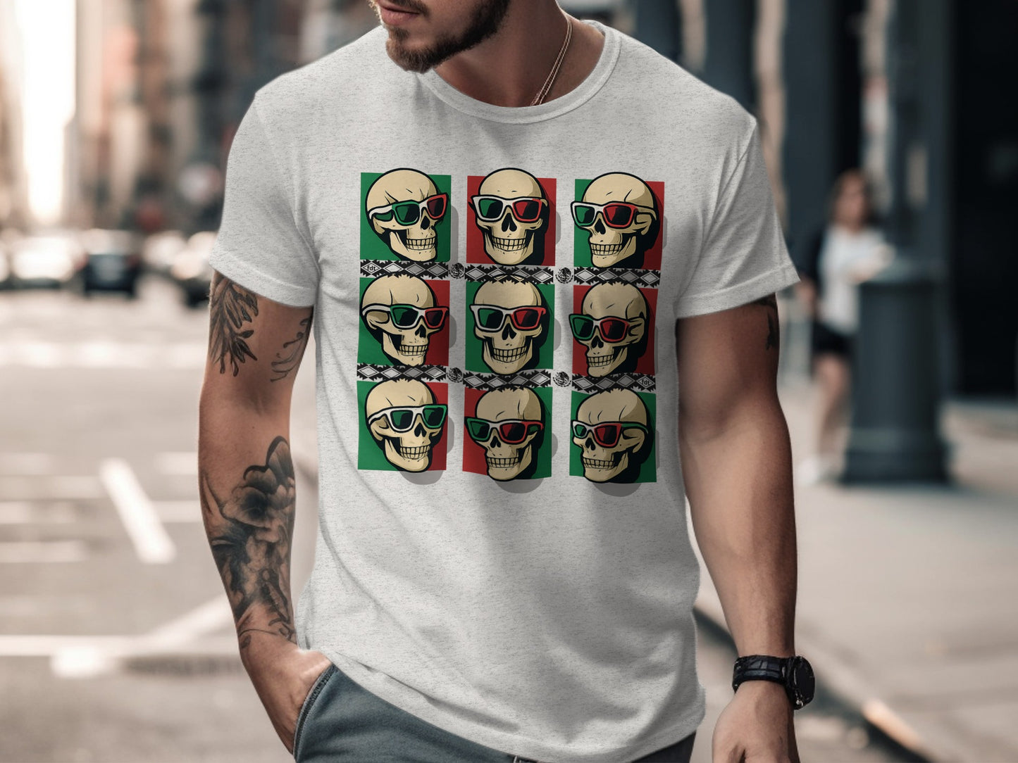 Colorful Skull Design Pop Art Style T-Shirt product