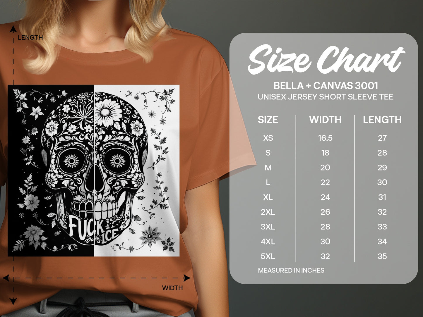 Intricate Split Skull Design Unisex Jersey Short Sleeve Tee product