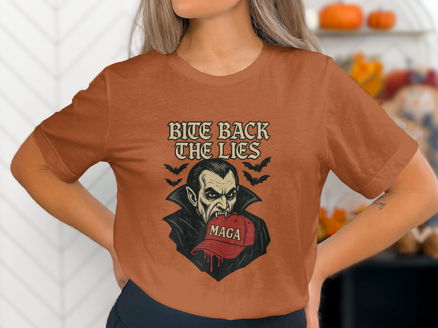 Bite Back The Lies MAGA Graphic Printed Shirt product