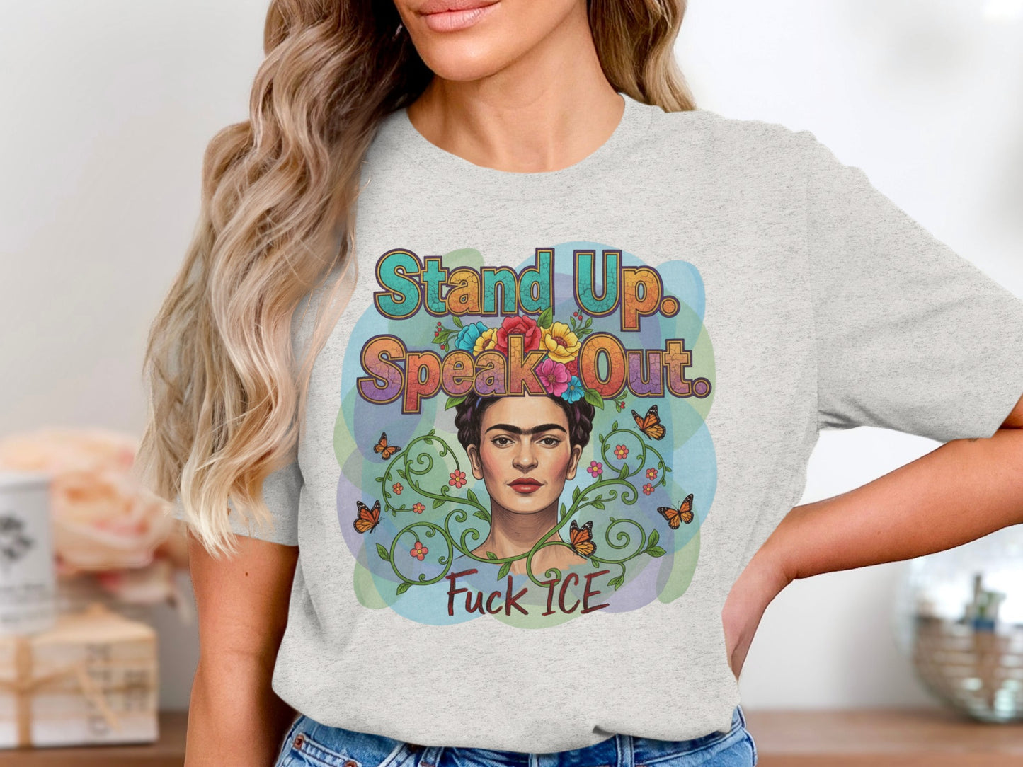 Stand Up Speak Out Fuck ICE Graphic Tee product