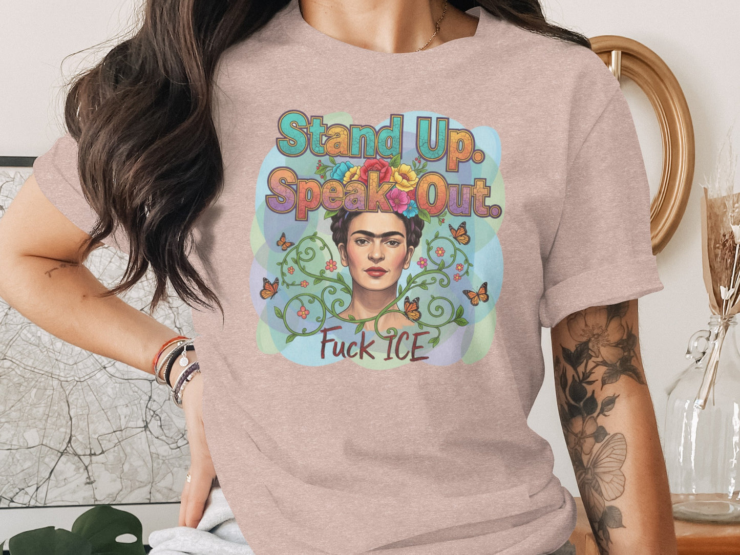 Stand Up Speak Out Fuck ICE T-Shirt product