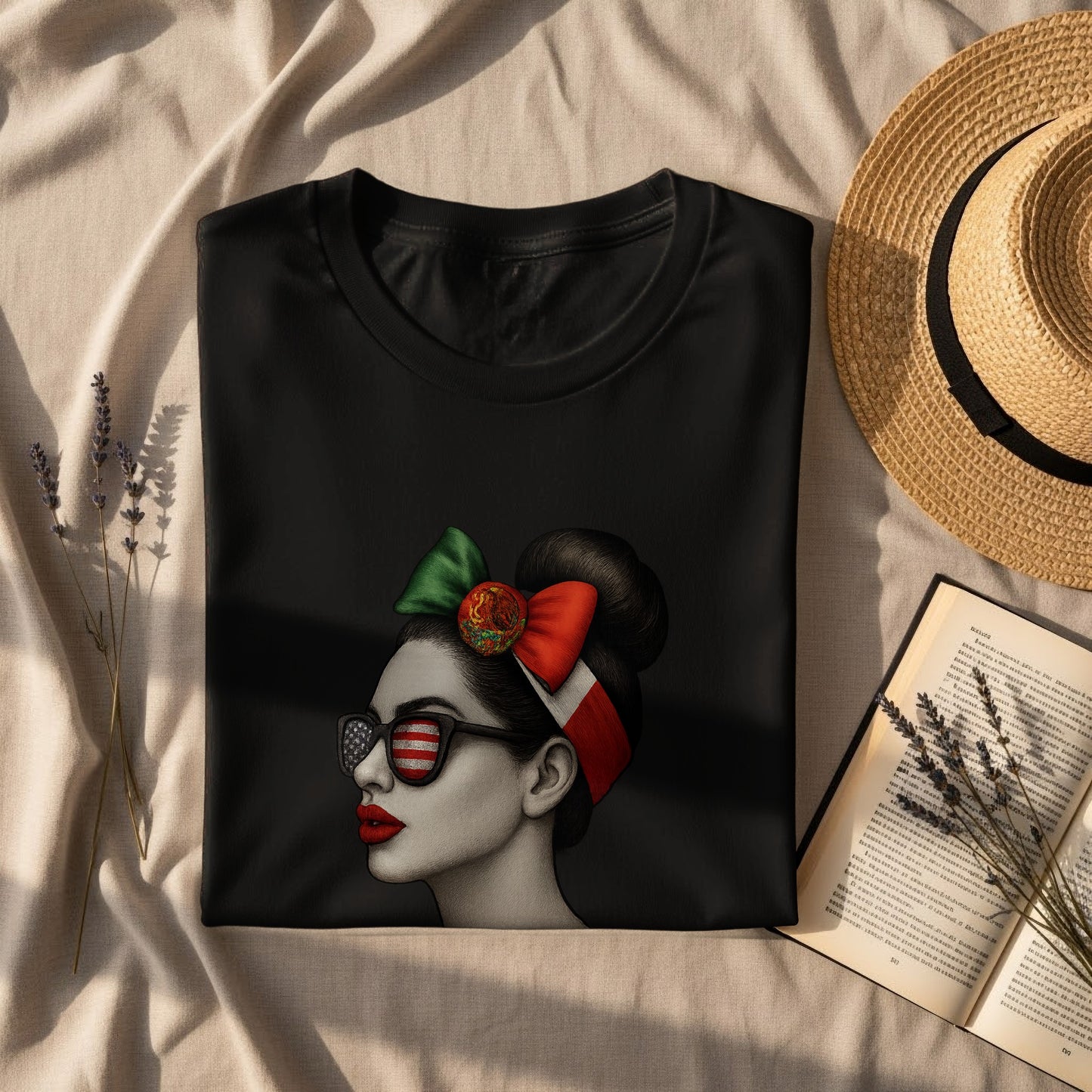 Stylish Woman with Sunglasses Graphic T-Shirt product
