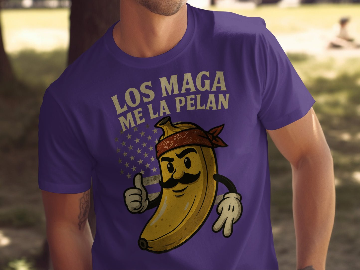 Los Maga Me La Pelan Banana Design T-shirt Product
