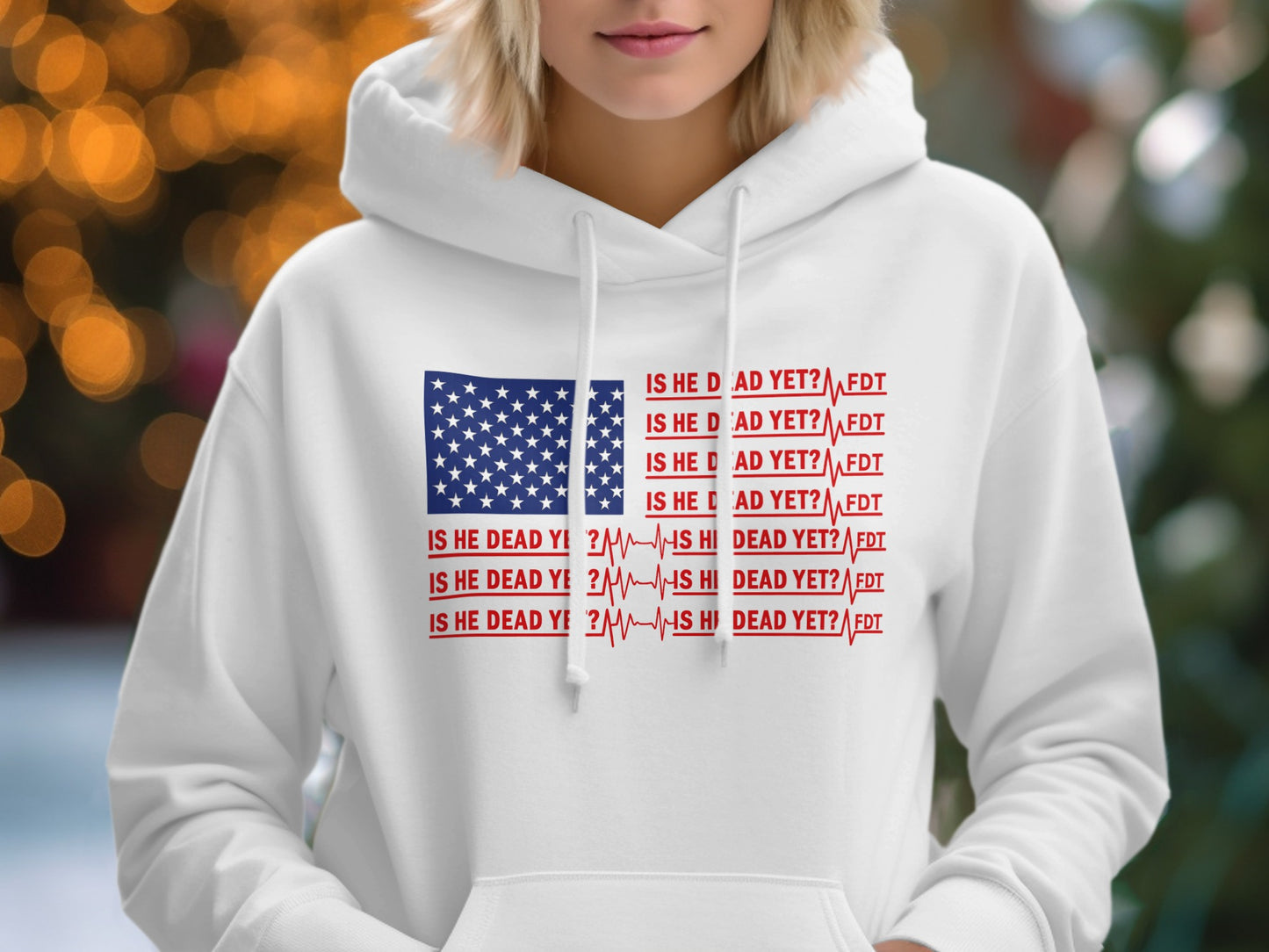 Is He Dead Yet American Flag Hoodie product