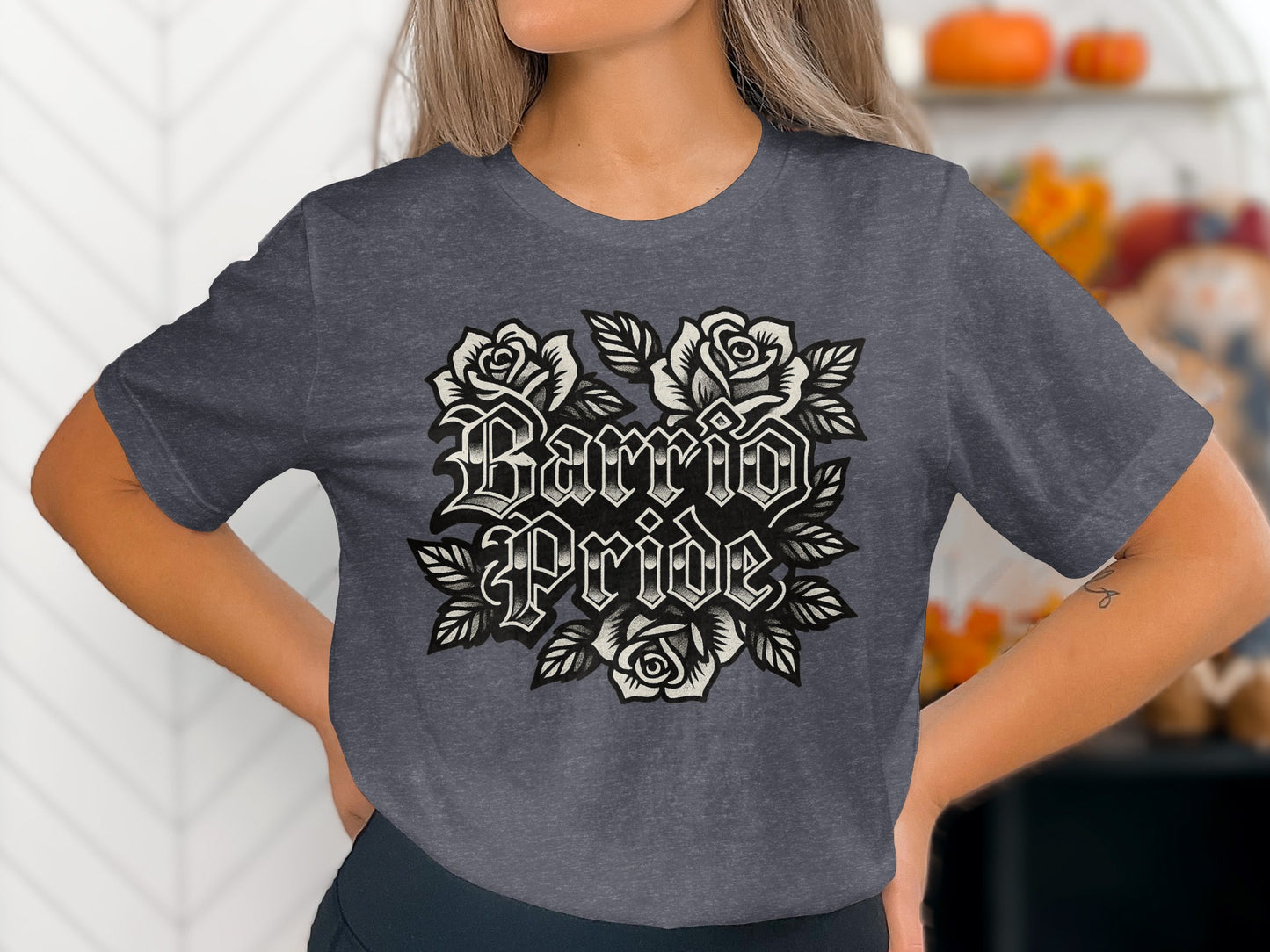 Barrio Pride Graphic T-Shirt Bold Floral Design product type