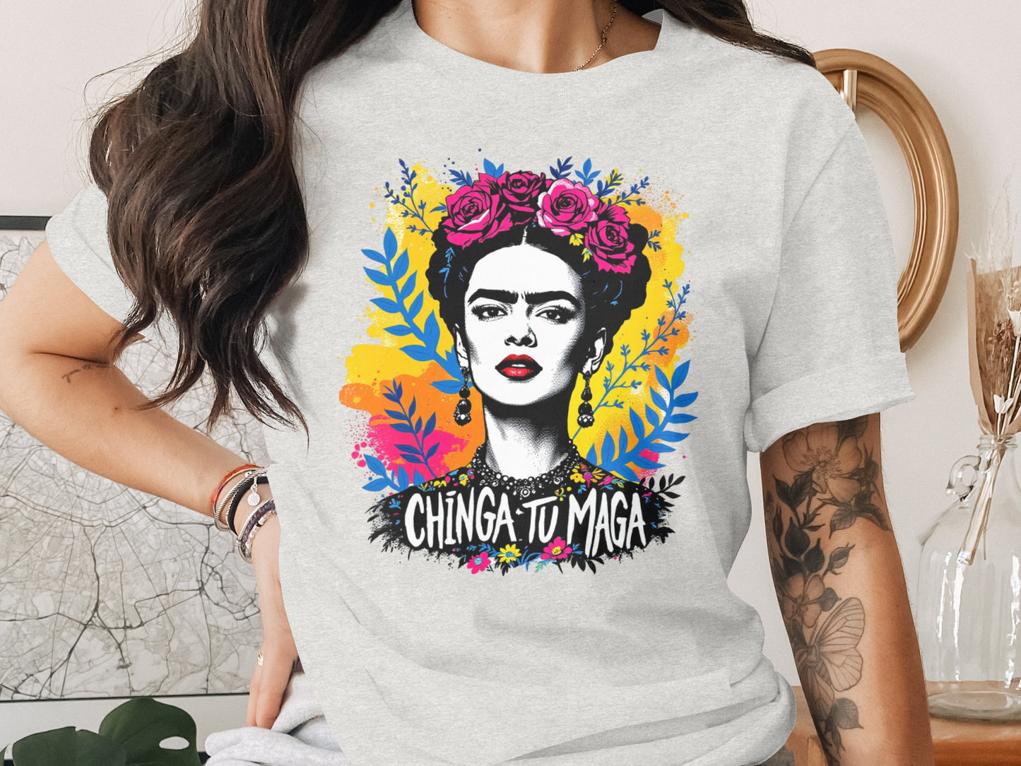 Chinga Tu Maga Graphic Tee with Colorful Design product