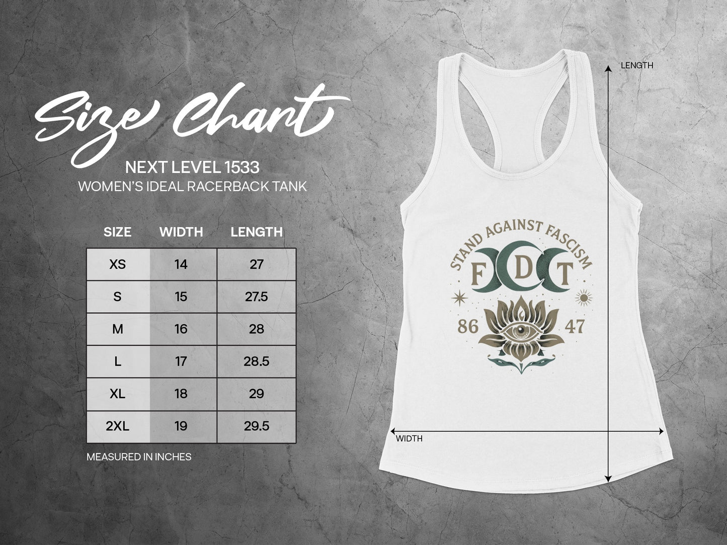 Stand Against Fascism Women's Racerback Tank