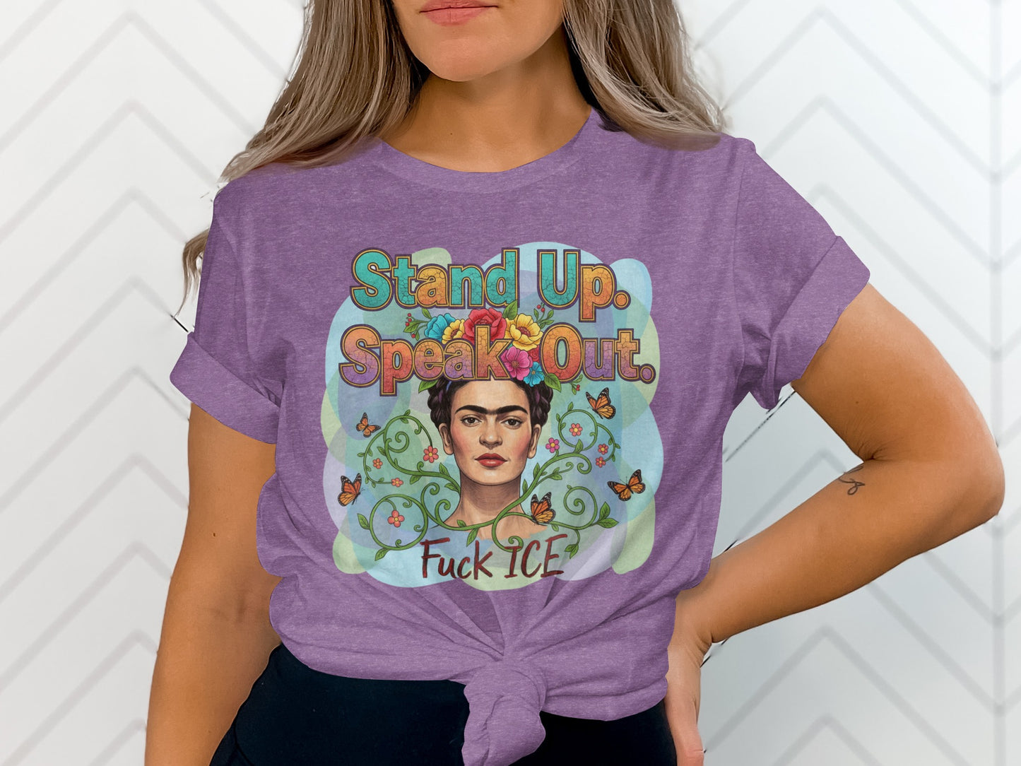 Stand Up Speak Out Fuck ICE Graphic T-Shirt product