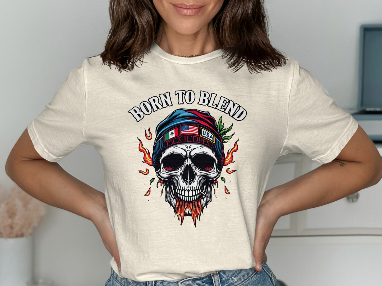 Born to Blend Skull Graphic T-shirt product type