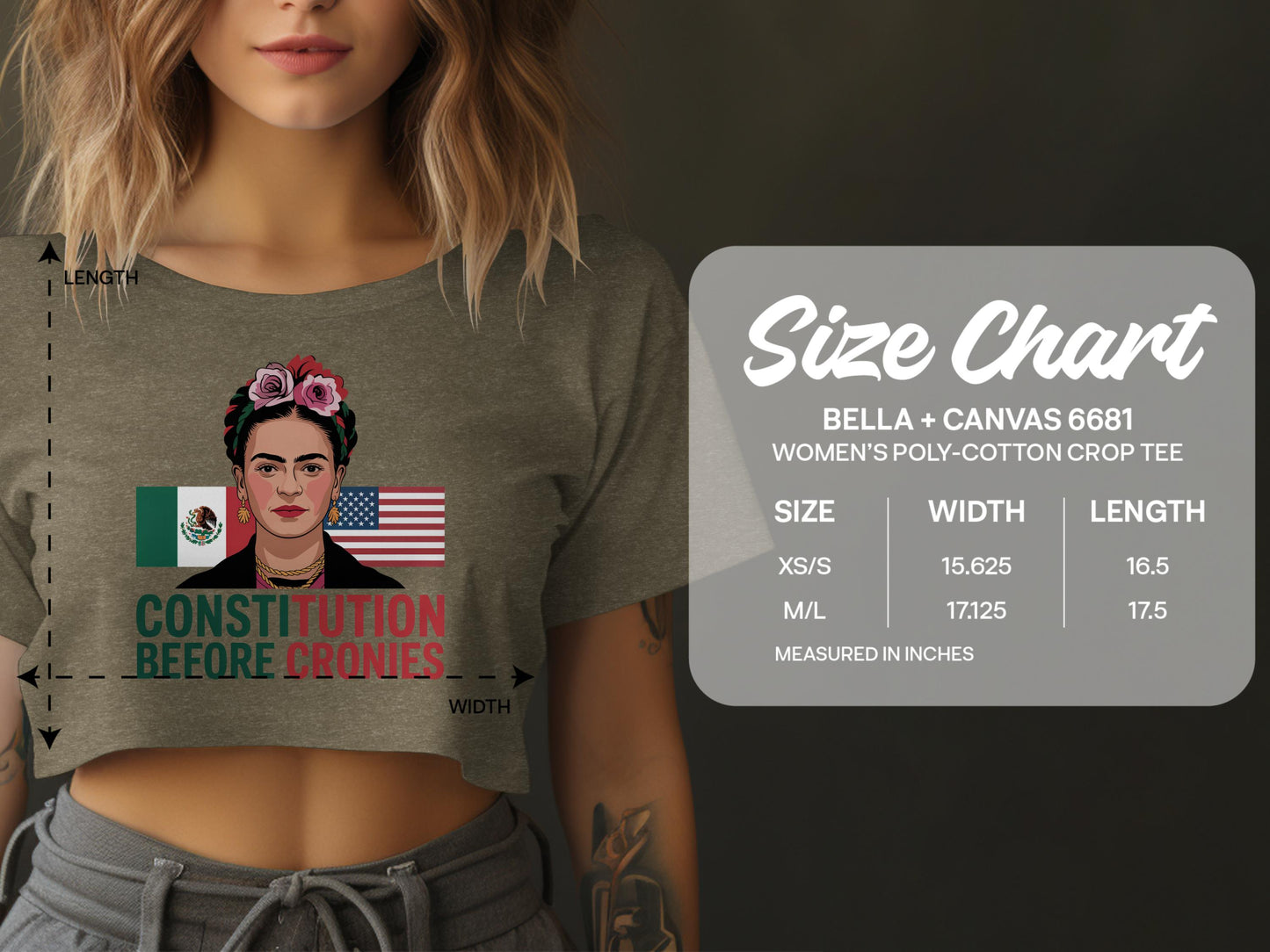 Constitution Before Cronies Crop Tee product