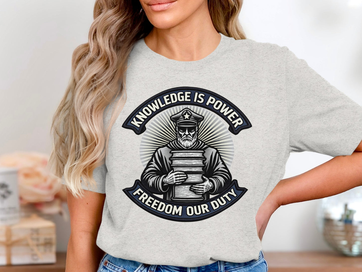 Knowledge is Power Freedom Our Duty Graphic Tee