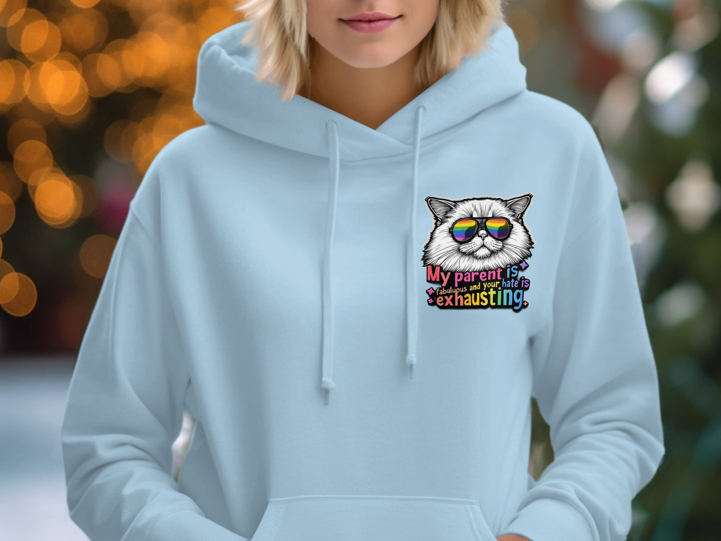 My Parent Is Exhausting Cute Cat Hoodie product
