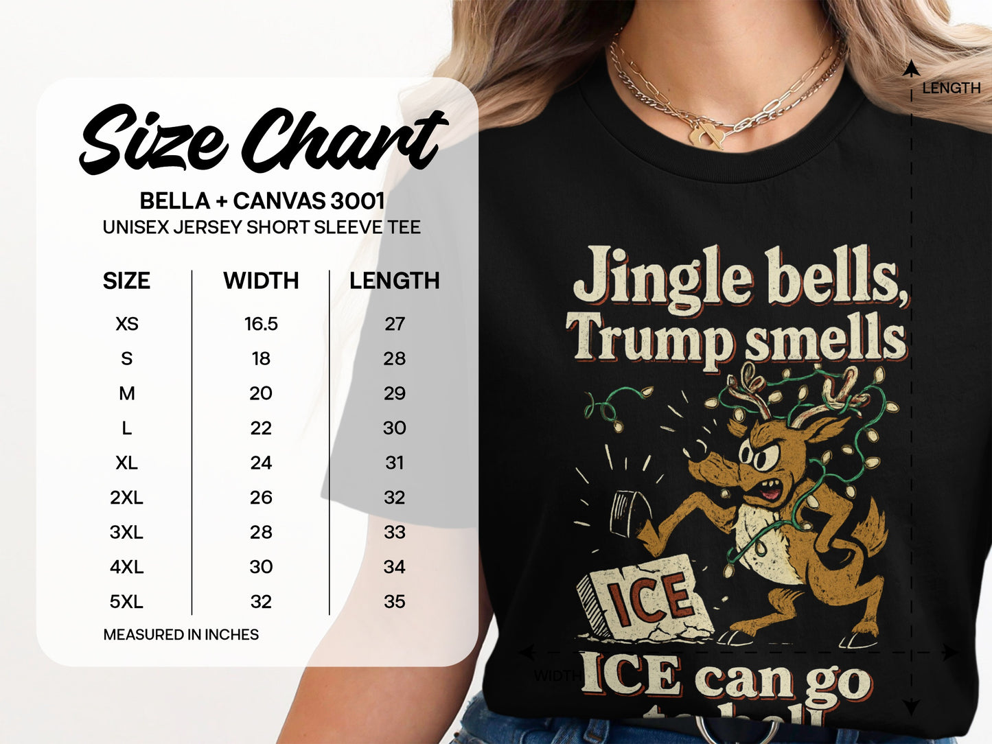 Jingle Bells Trump Smells Christmas Graphic Tee