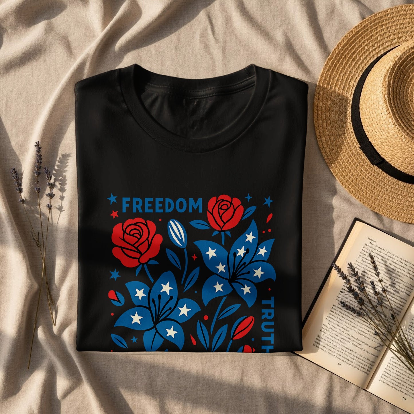 Freedom Truth Rose Pattern Graphic Tee product
