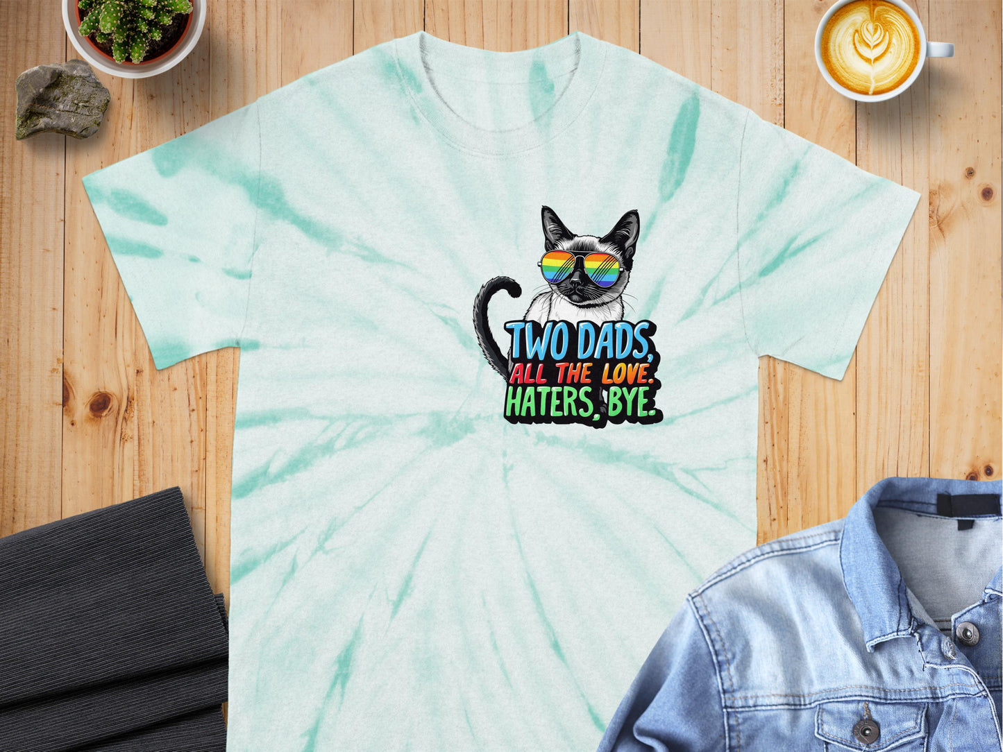 Two Dads All The Love Haters Bye T-shirt product type