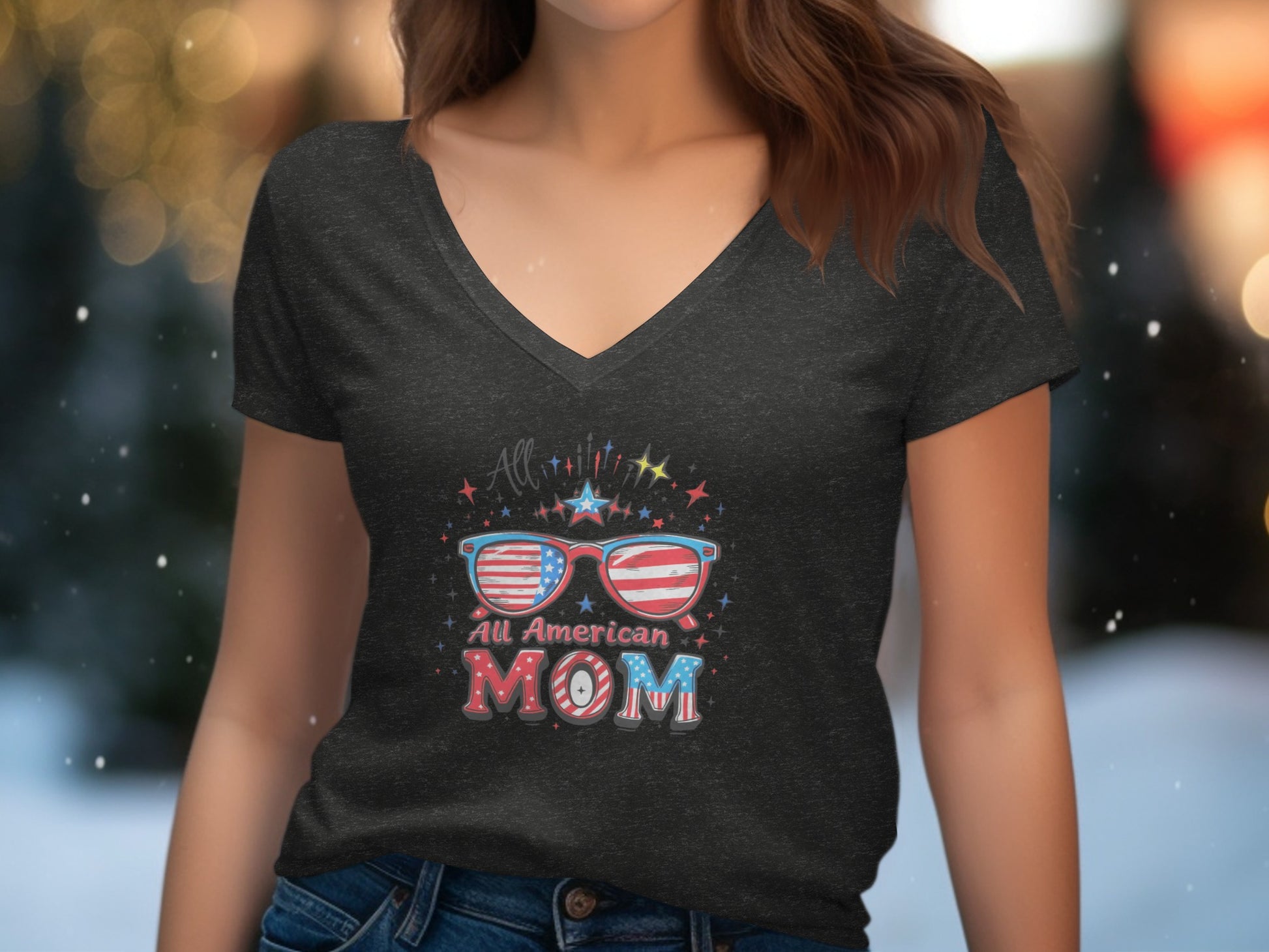 All American Mom Patriotic Graphic T-Shirt product