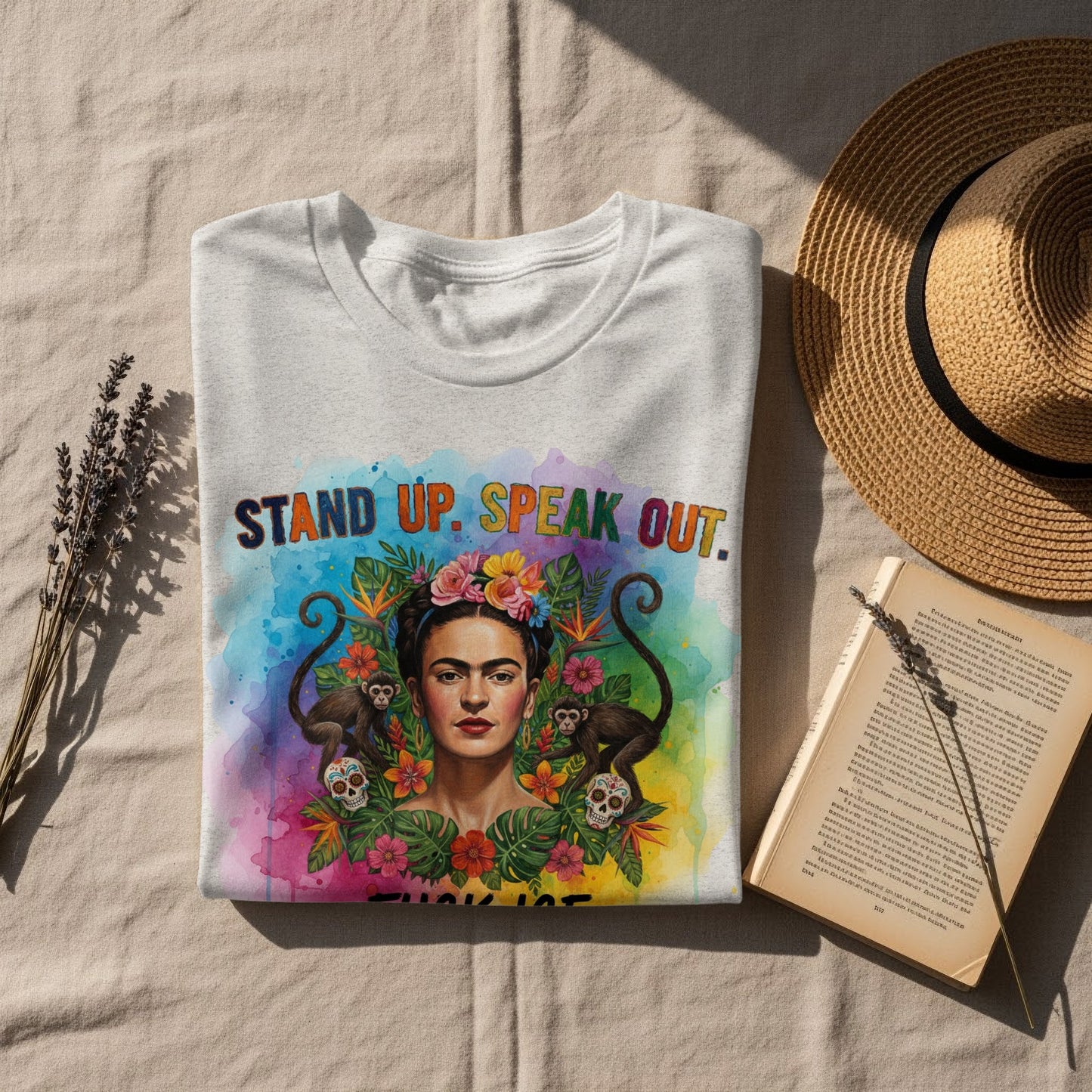 Stand Up Speak Out Colorful Printed T-shirt product