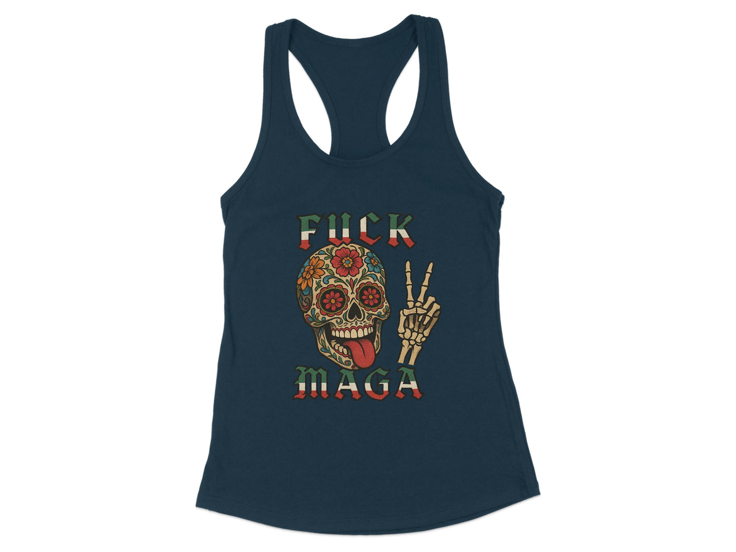 Fuck Maga Skull Gesture Tank Top product type