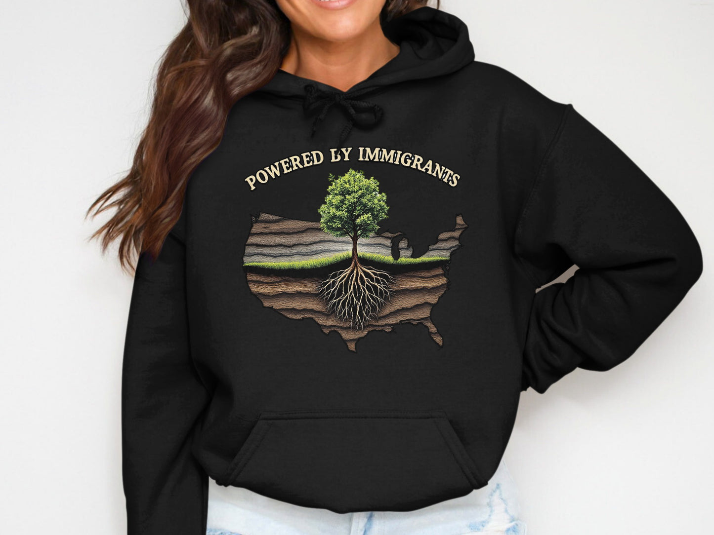 Powered by Immigrants Graphic Hoodie product