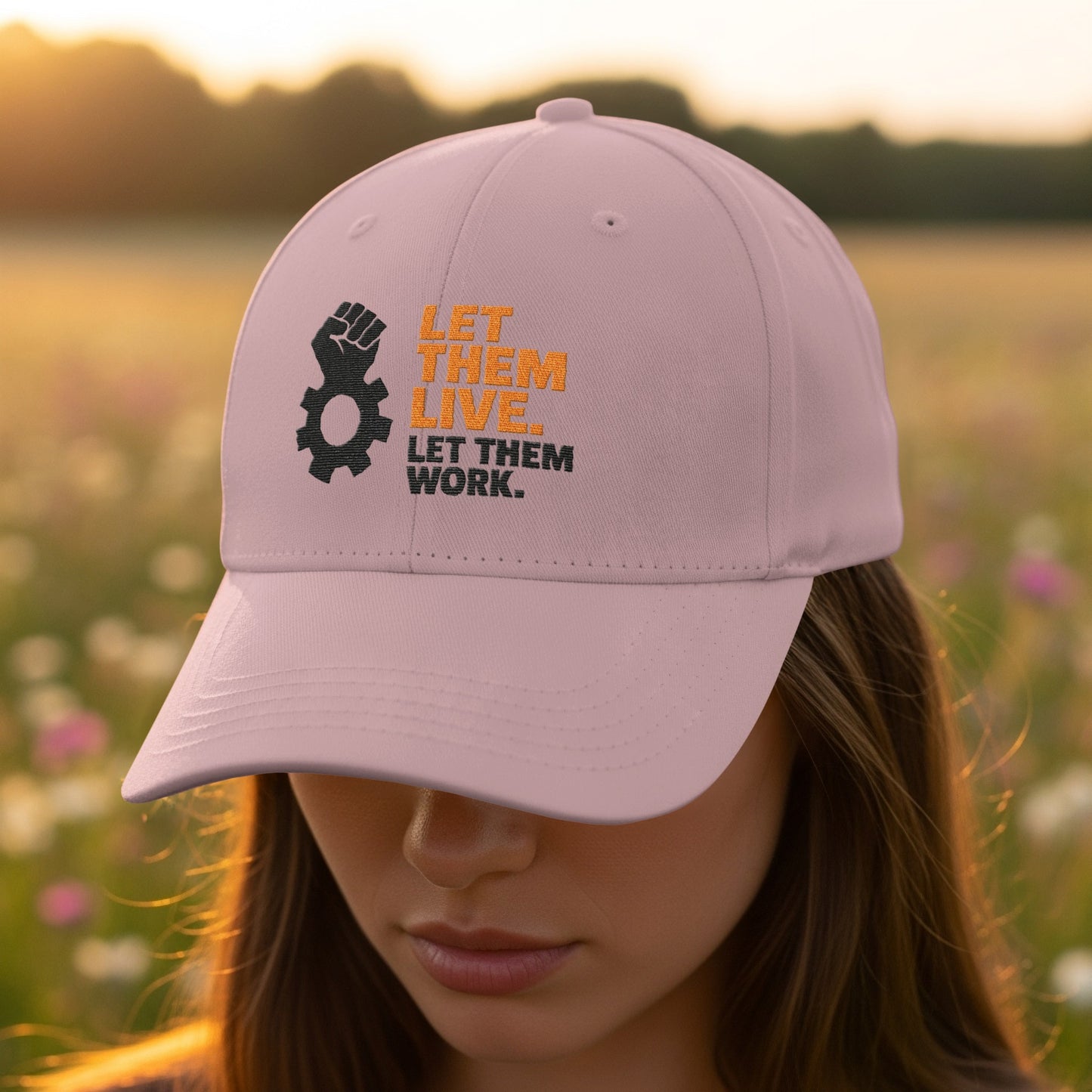Let Them Live Let Them Work Statement Cap product