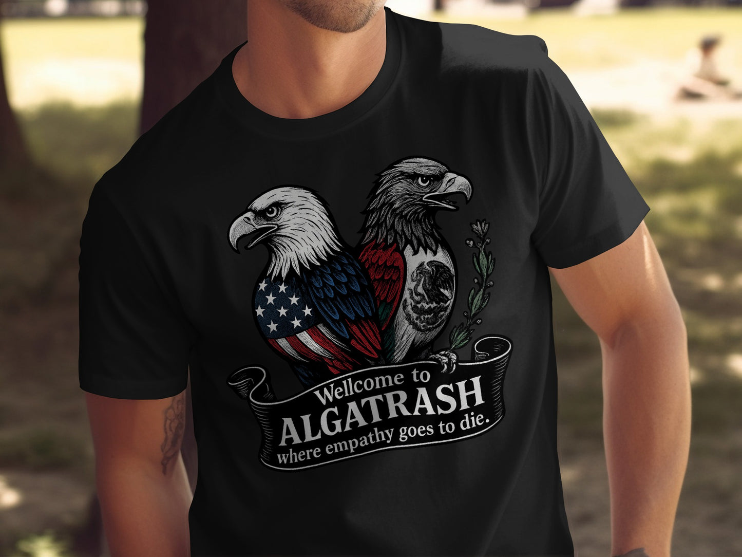 Welcome to Algatrash Graphic Print T-shirt Product