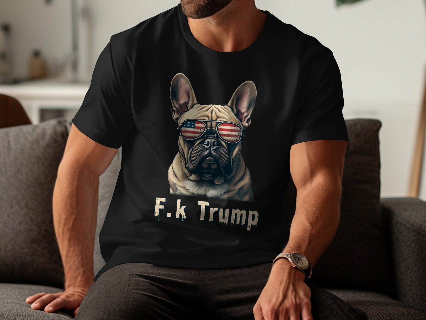 F-k Trump French Bulldog Graphic T-shirt product