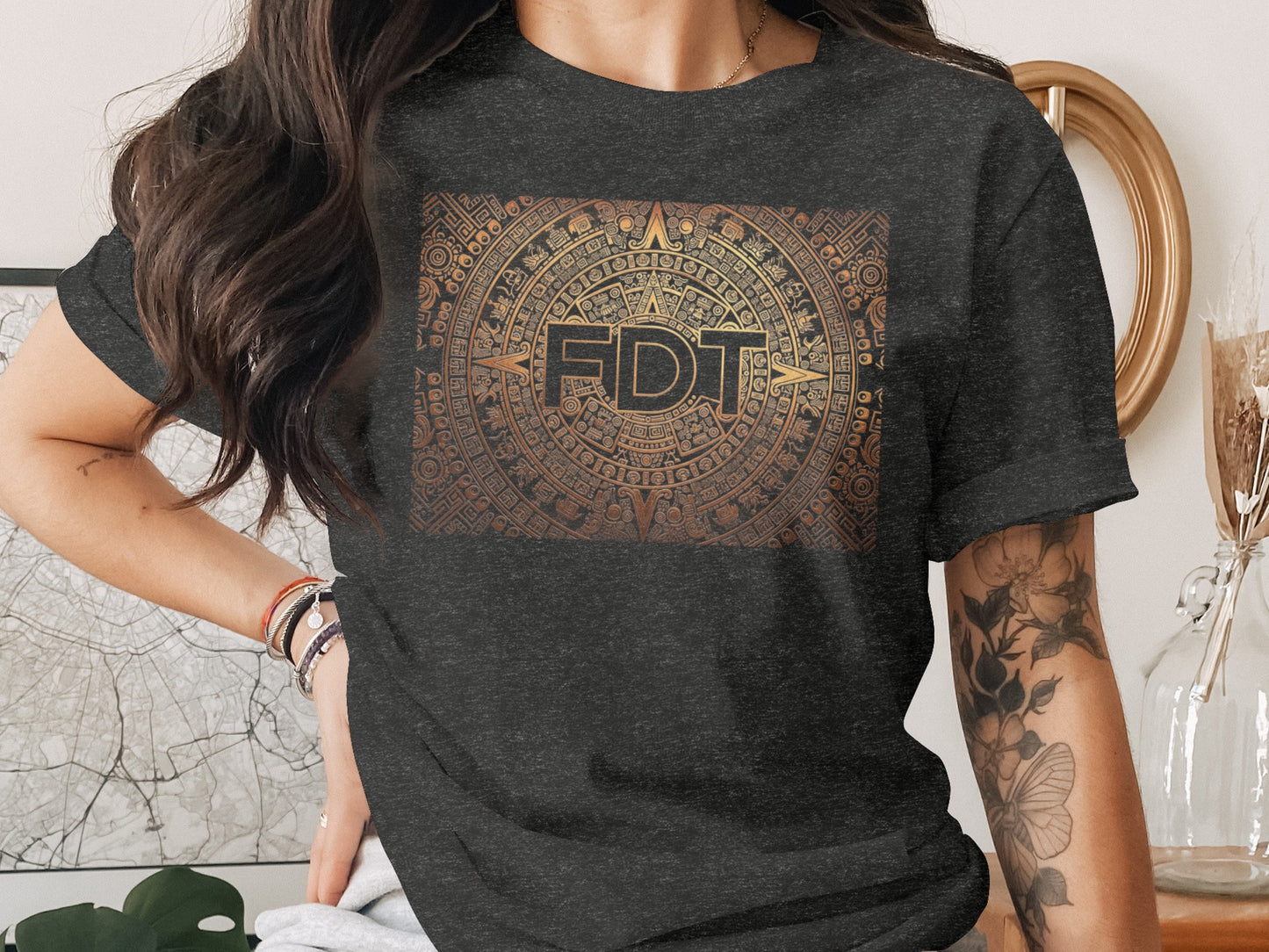 FDT Artistic Geometric Design Casual T-shirt product