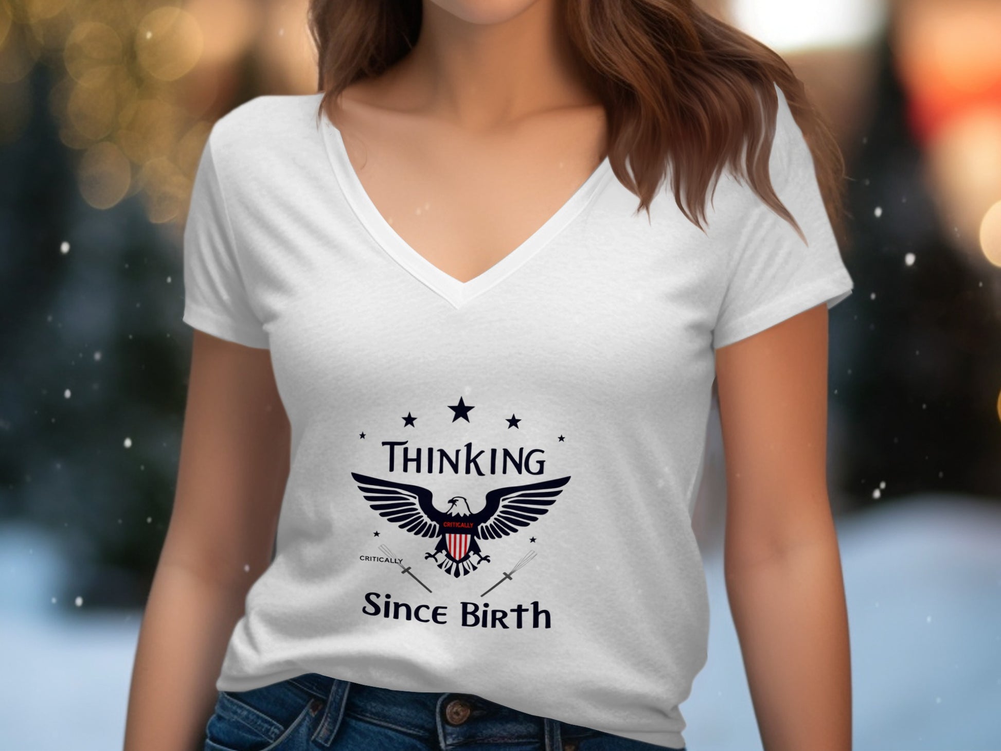 Thinking Since Birth Eagle Graphic Tee product